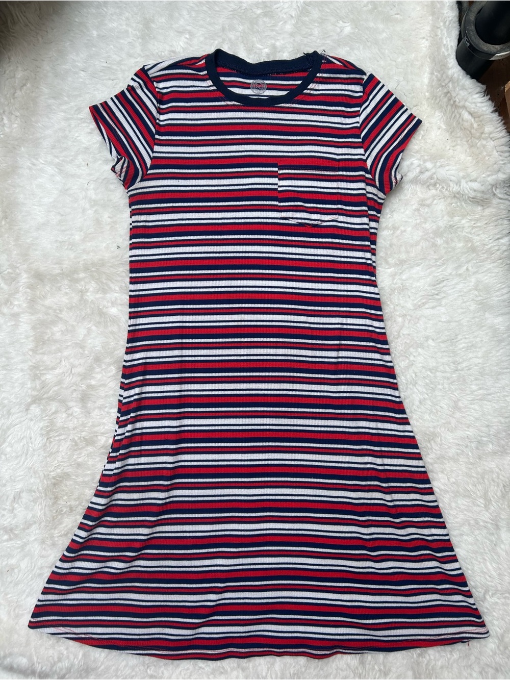 SO Striped Ribbed Dress